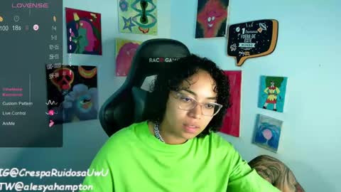 Snapshot of alesyahampton chatting on January 9, 3:15 am Crespa Ruidosa online show from January 9, 3:15 am
