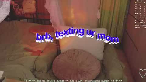   Im Nym  Justa nymph on twitter and IG online show from July 19, 12:57 am