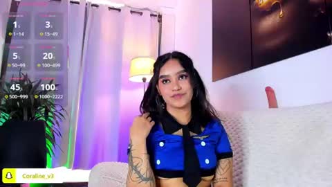 Coraline connected from 10 pm to 6 am Colombia time online show from July 28, 3:21 pm