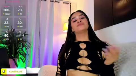 Coraline connected from 10 pm to 6 am Colombia time online show from July 31, 12:28 pm