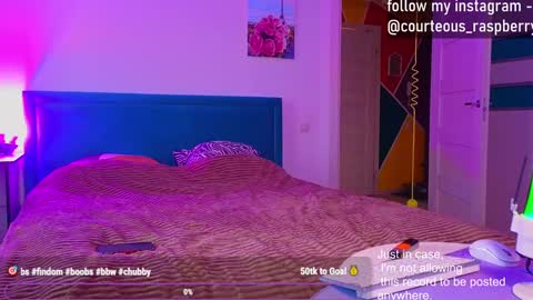 Snapshot of courteous_raspberrrry chatting on January 19, 9:22 am Rose Roys my  online show from January 19, 9:22 am