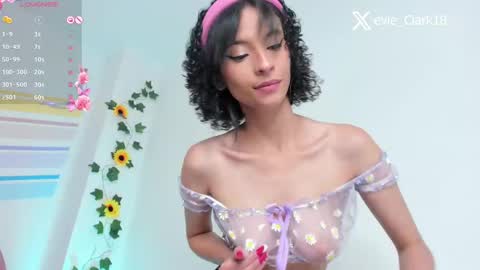 Snapshot of evie_clark_ chatting on February 25, 9:37 pm My name is Evie nice to meet you really get to know me better private is open online show from February 25, 9:37 pm