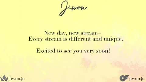 Jiwon online show from April 23, 7:27 pm