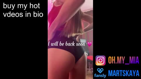 Snapshot of mia4sin chatting on January 23, 7:22 am Mia Martskaya online show from January 23, 7:22 am
