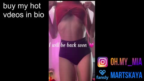 Snapshot of mia4sin chatting on January 4, 6:09 am Mia Martskaya online show from January 4, 6:09 am