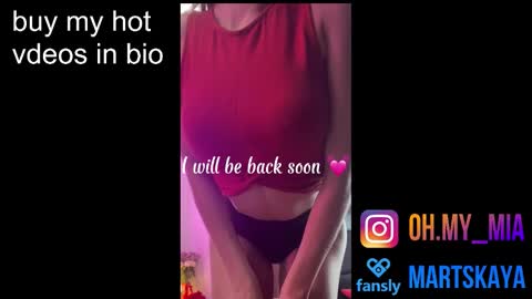 Snapshot of mia4sin chatting on October 6, 10:10 am Mia Martskaya online show from October 6, 10:10 am