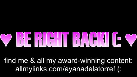 Ayana Delatorre online show from June 11, 8:49 pm