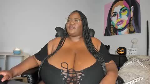 Snapshot of sexyblackhugetits chatting on October 6, 12:49 am sexyblackhugetits online show from October 6, 12:49 am