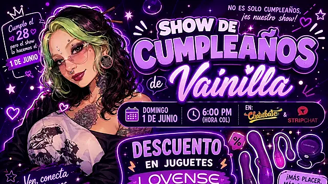 vainilla doll online show from June 19, 2:38 am