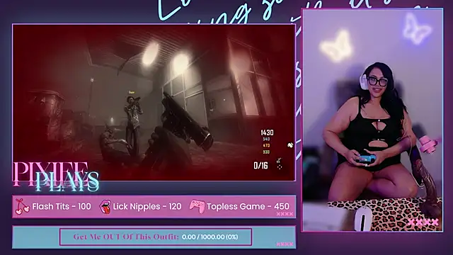 PixieePlays online show from April 13, 3:08 am