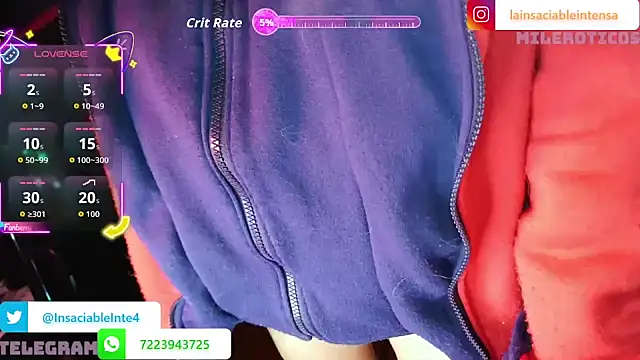 LaInsaciableIntensa online show from August 2, 3:09 am