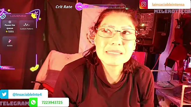 LaInsaciableIntensa online show from June 8, 1:39 am